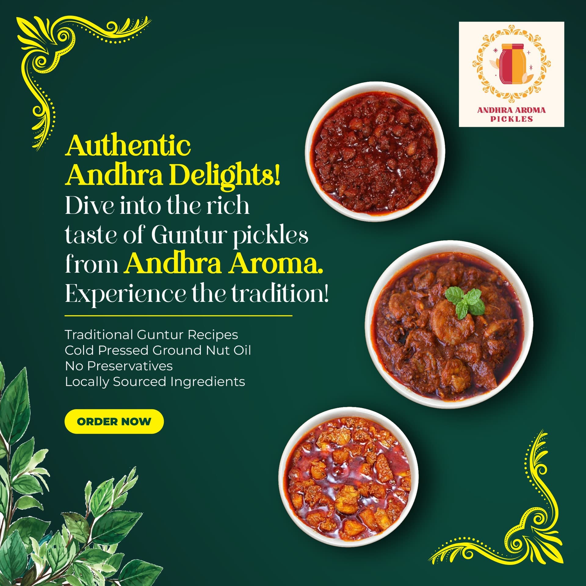 Andhra Aroma social and digital ad creative by Dandora