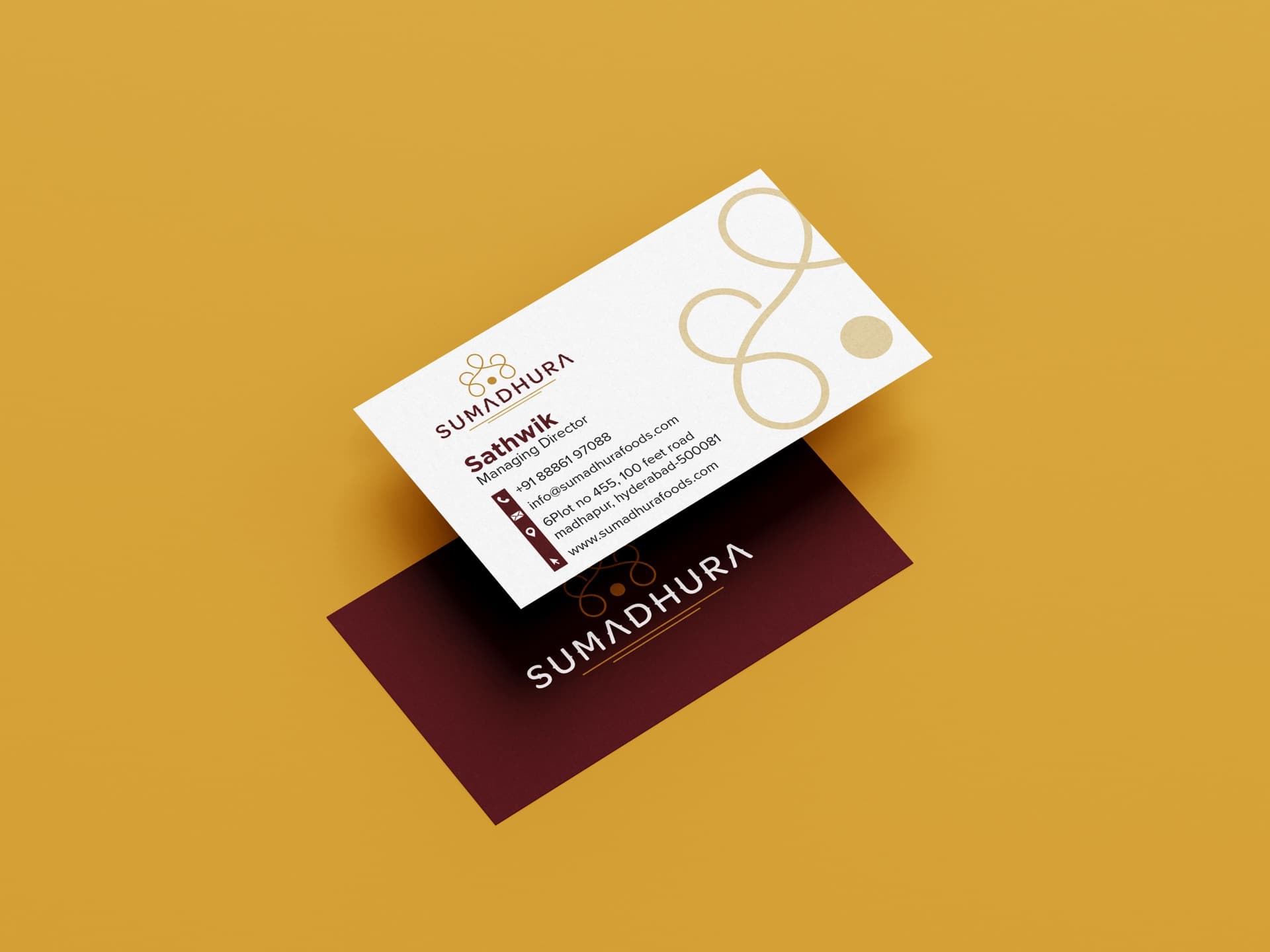Sumadhura business card design by Dandora