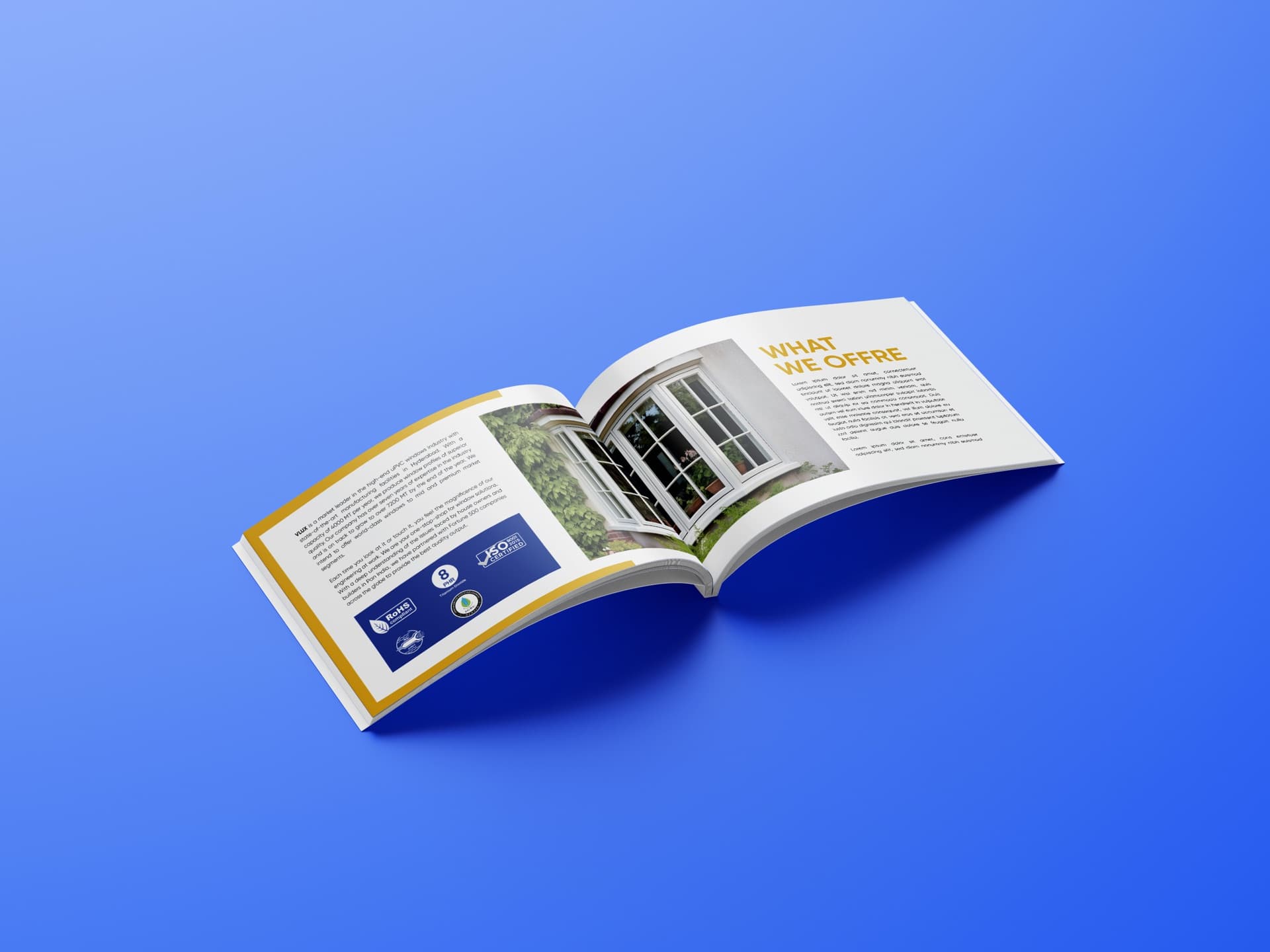 Vlux company brochure design by Dandora